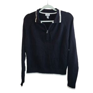 𝅺IZOD LONG SLEEVE ZIP FRONT MENS SWEATER- S